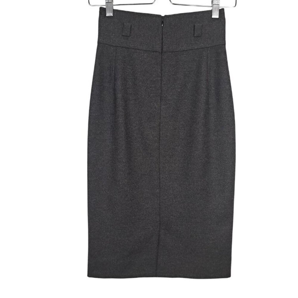 Burberry London Wool Angora Cashmere Blend Pencil Skirt Size 2 - Picture 3 of 9